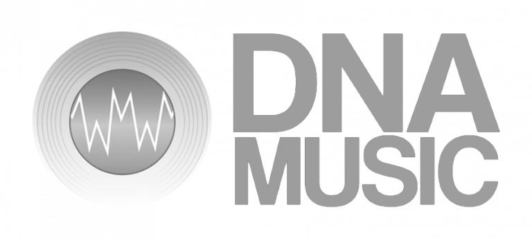 Logo DNA music gris